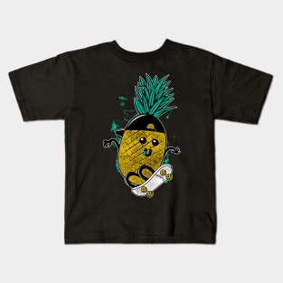 Pineapple Skateboarding Kids T-Shirt